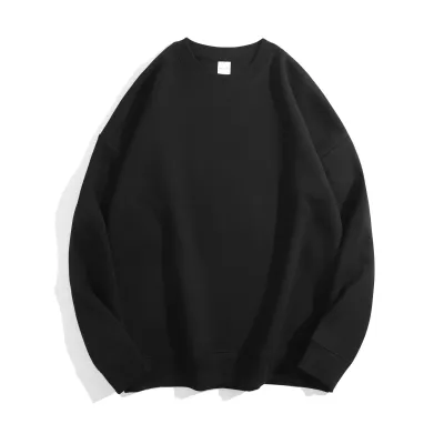 Autumn Winter Heavy Round Neck Macaron Color Loose Sweatshirt Pullover