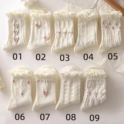 Women Cute Bow Lace Socks