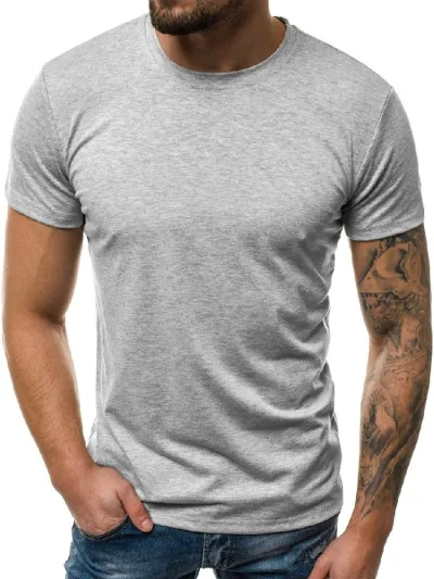 Men Casual Basic Solid Color Short Sleeve Round Neck T-Shirt