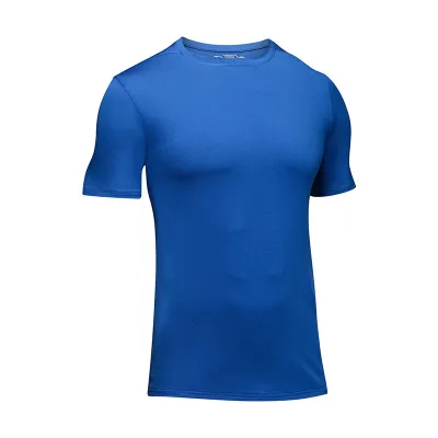 Men's Casual Basic Solid Quick Dry Athleisure Short Sleeve Crewneck T-Shirt