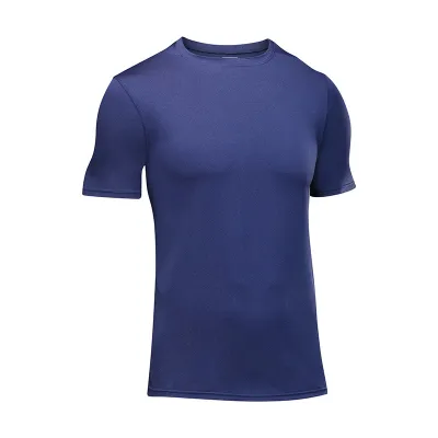 Men's Casual Basic Solid Quick Dry Athleisure Short Sleeve Crewneck T-Shirt