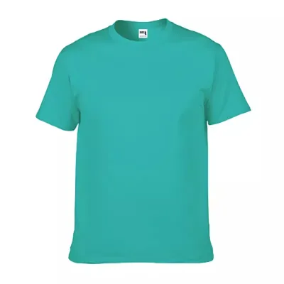 Men Casual Cotton Solid Color Short Sleeve Crewneck T-Shirt
