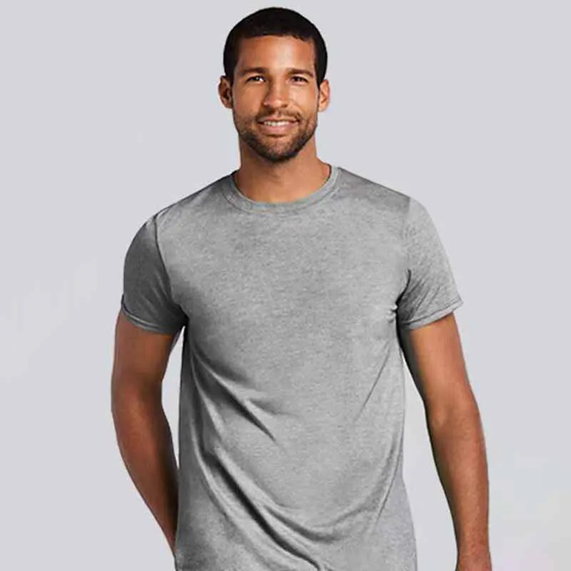 Men Casual Cotton Solid Color Short Sleeve Crewneck T-Shirt