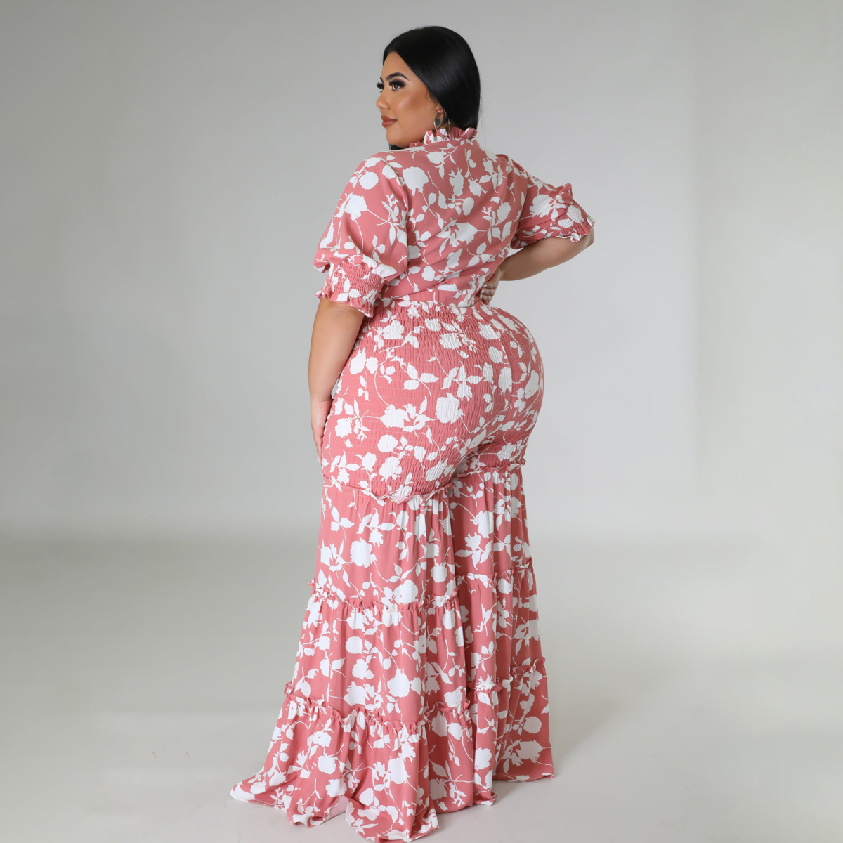 TLGAVQUEEN Cropped Long Sleeve Tops for Womens Floral Top