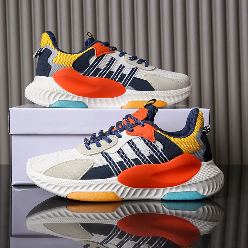Women Fashion Casual Flying Weaving Breathable Color Block Sneaker