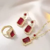 Agate Red Three-Piece Set