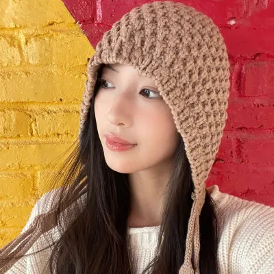 Autumn Winter Women Solid Color Knitted Beanie Hat