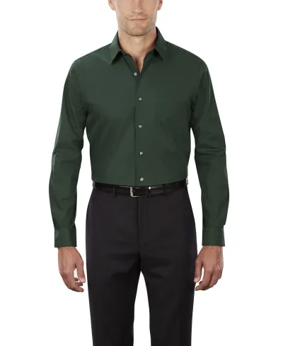 Men Plus Size Casual Business Solid Color Long Sleeve Lapel Dress Shirts