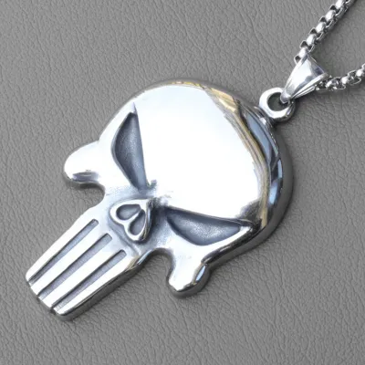 Men Fashion Casual Hip Hop Vintage Keel Chain Necklace Stainless Steel Alloy Pendant