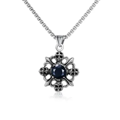 Men Fashion Casual Hip Hop Vintage Keel Chain Necklace Stainless Steel Alloy Pendant