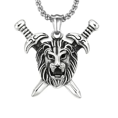 Men Fashion Casual Hip Hop Vintage Keel Chain Necklace Stainless Steel Alloy Pendant