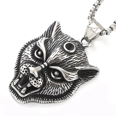 Men Fashion Casual Hip Hop Vintage Keel Chain Necklace Stainless Steel Alloy Pendant