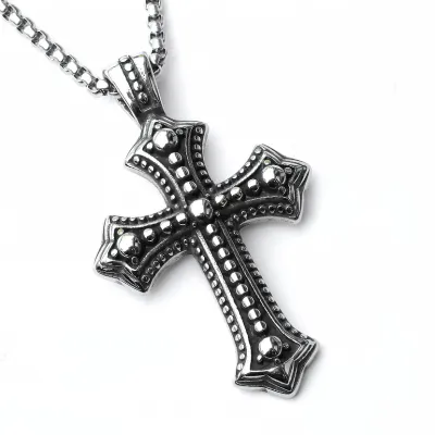 Men Fashion Casual Hip Hop Vintage Keel Chain Necklace Stainless Steel Alloy Pendant