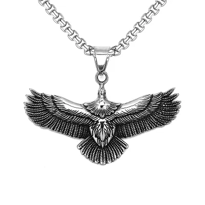 Men Fashion Casual Hip Hop Vintage Keel Chain Necklace Stainless Steel Alloy Pendant