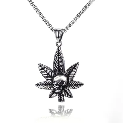 Men Fashion Casual Hip Hop Vintage Keel Chain Necklace Stainless Steel Alloy Pendant
