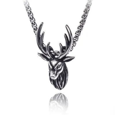 Men Fashion Casual Hip Hop Vintage Keel Chain Necklace Stainless Steel Alloy Pendant