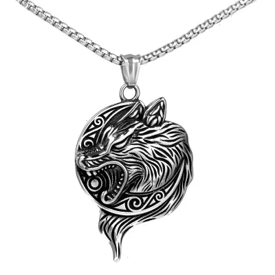 Men Fashion Casual Hip Hop Vintage Keel Chain Necklace Stainless Steel Alloy Pendant