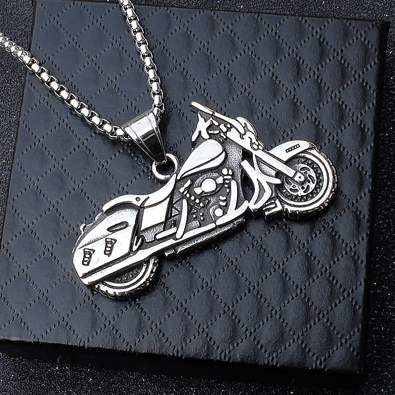 Men Fashion Casual Hip Hop Vintage Keel Chain Necklace Stainless Steel Alloy Pendant