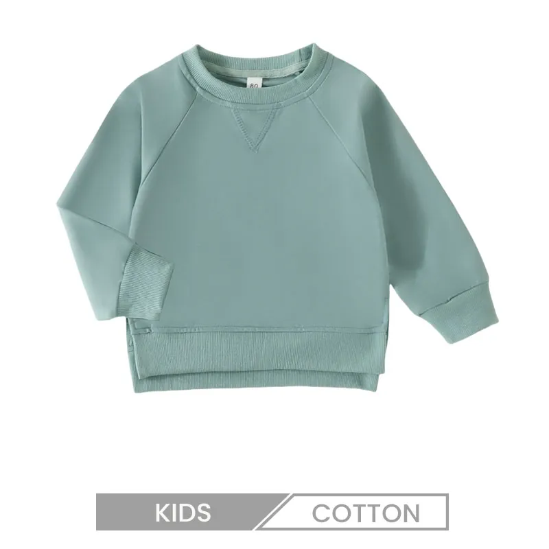 Autumn Boys Girls Long Sleeve Pullover Basic Sweatshirt