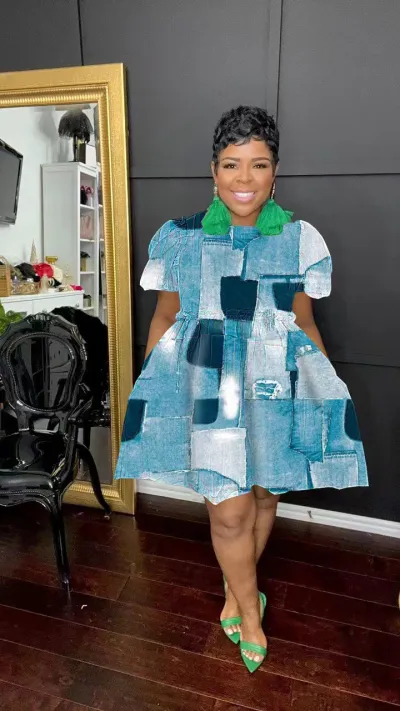 Women's Plus Size Camouflage Print Midi Dress Short Sleeve Street Hipster Style