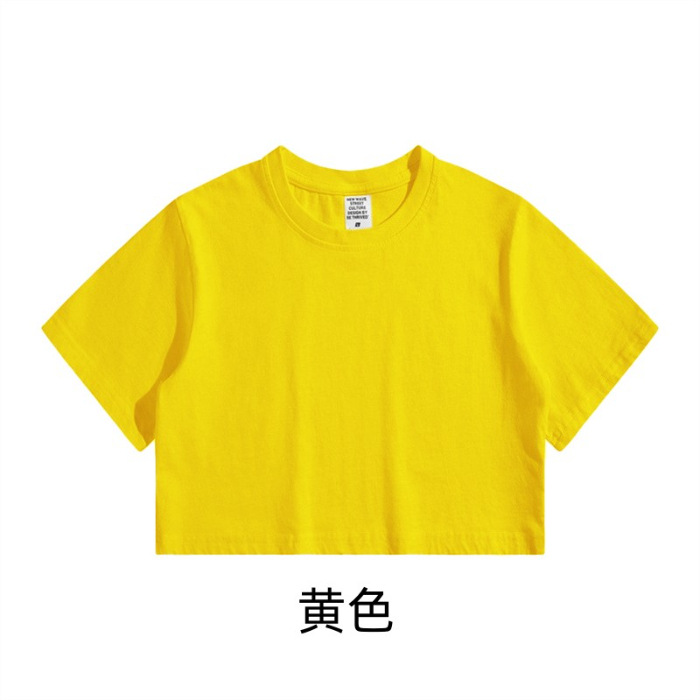 plain t shirt crop top