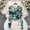 Green Spelling Black Top
