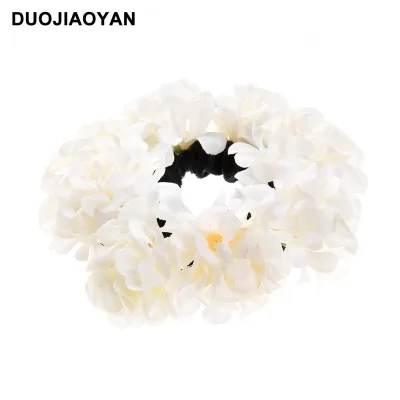 Women Fashion Simulation Fabric Small Flower High Elasticity Hair Rope