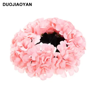 Women Fashion Simulation Fabric Small Flower High Elasticity Hair Rope