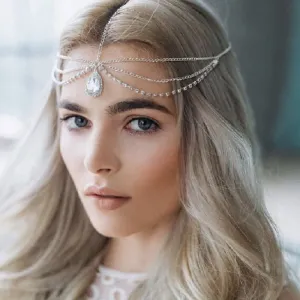 Women Fashion Bohemian Crystal Drop Hair Accessories