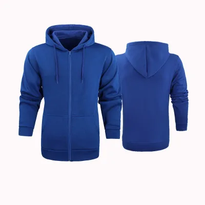 Men Slim-Fit Sports Casual Custom Printed Logo Pocket Hoodie