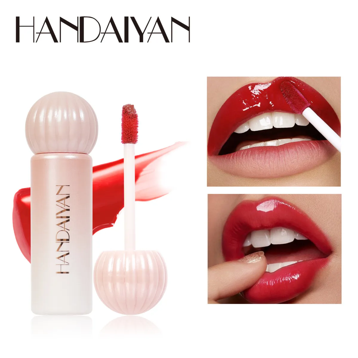 Handaiyan Women Moisturizing Long-Lasting Mirror Lip Glaze Easy To Color
