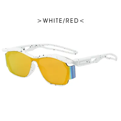 Outdoor Sports Riding Curved Bending Sunglasses Heart Shape UV Protection