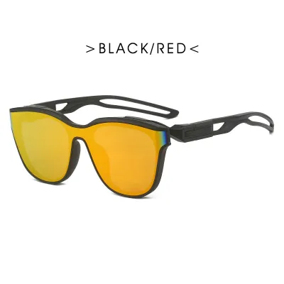 Outdoor Sports Riding Curved Bending Sunglasses Heart Shape UV Protection