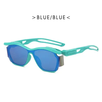 Outdoor Sports Riding Curved Bending Sunglasses Heart Shape UV Protection