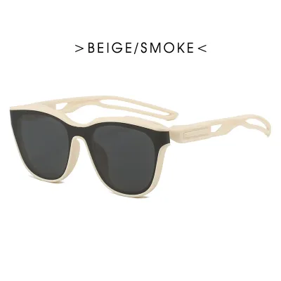 Outdoor Sports Riding Curved Bending Sunglasses Heart Shape UV Protection