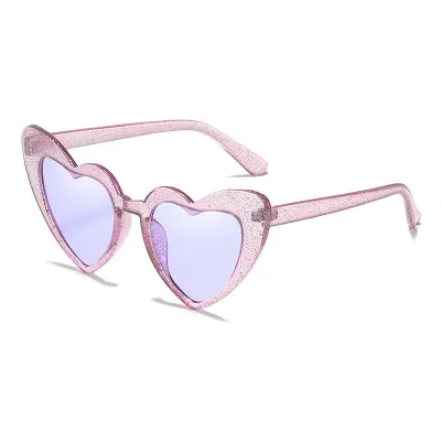 Fashion Heart Shaped Sunglasses PC Frame
