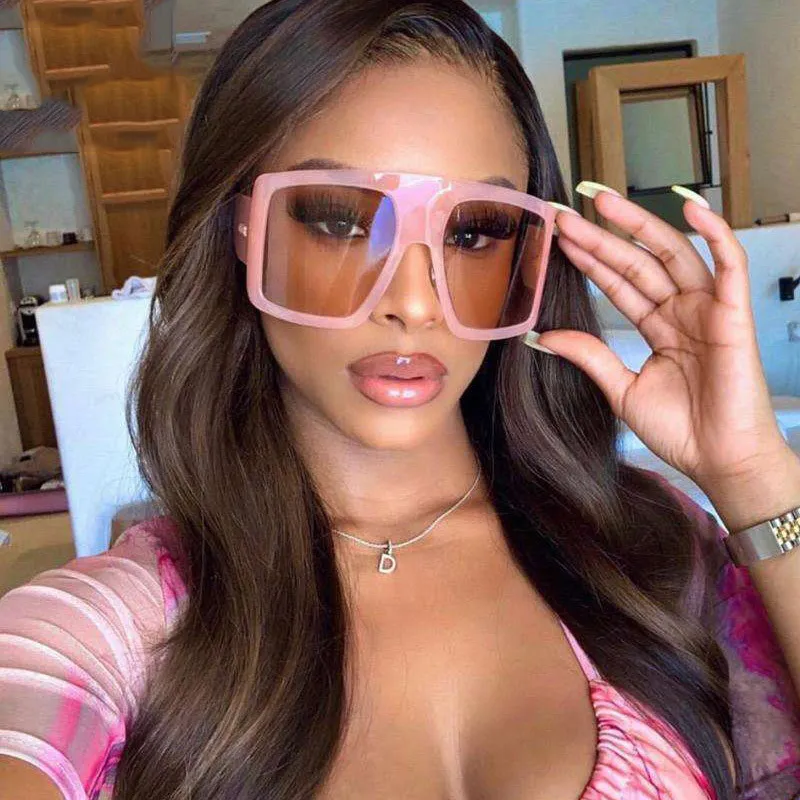 Fashion Large Frame Square Sunglasses Plastic PC