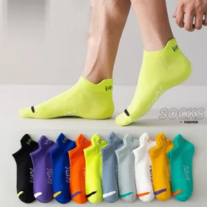 Men Simple Fashion Bright Color Mesh Socks
