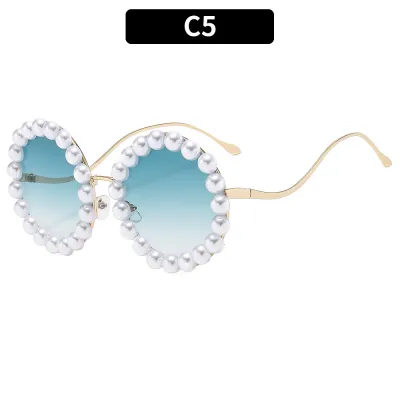 Personalized Round Pearl Sunglasses