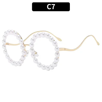Personalized Round Pearl Sunglasses