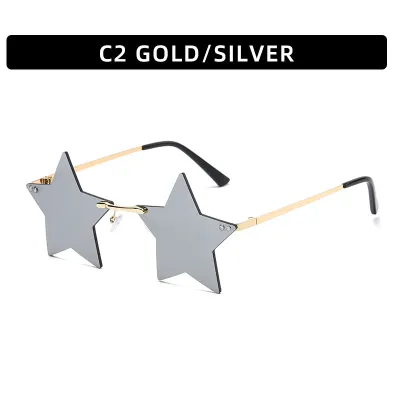 Fashion Funny Frameless Five-Pointed Star Sunglasses