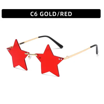 Fashion Funny Frameless Five-Pointed Star Sunglasses