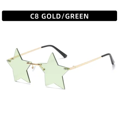 Fashion Funny Frameless Five-Pointed Star Sunglasses