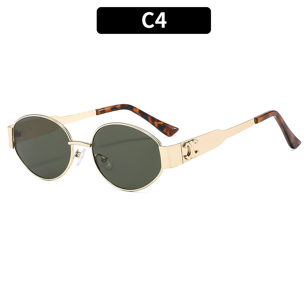 Wholesale Metal Oval Fashion Sunglasses