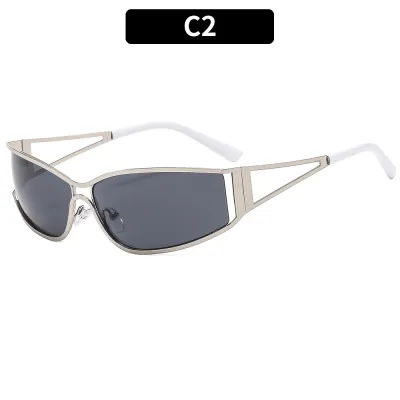 Y2K Fashion Sunscreen Special-Shaped Metal Frame Sunglasses