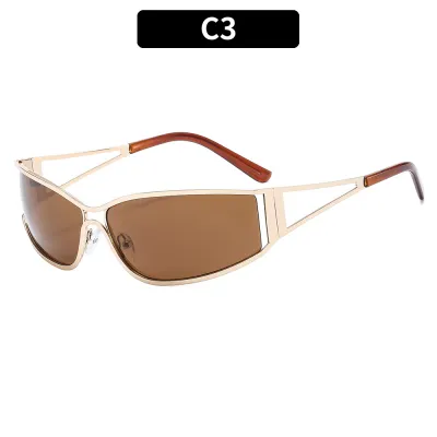 Y2K Fashion Sunscreen Special-Shaped Metal Frame Sunglasses