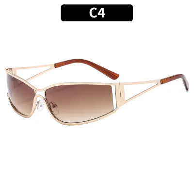 Y2K Fashion Sunscreen Special-Shaped Metal Frame Sunglasses