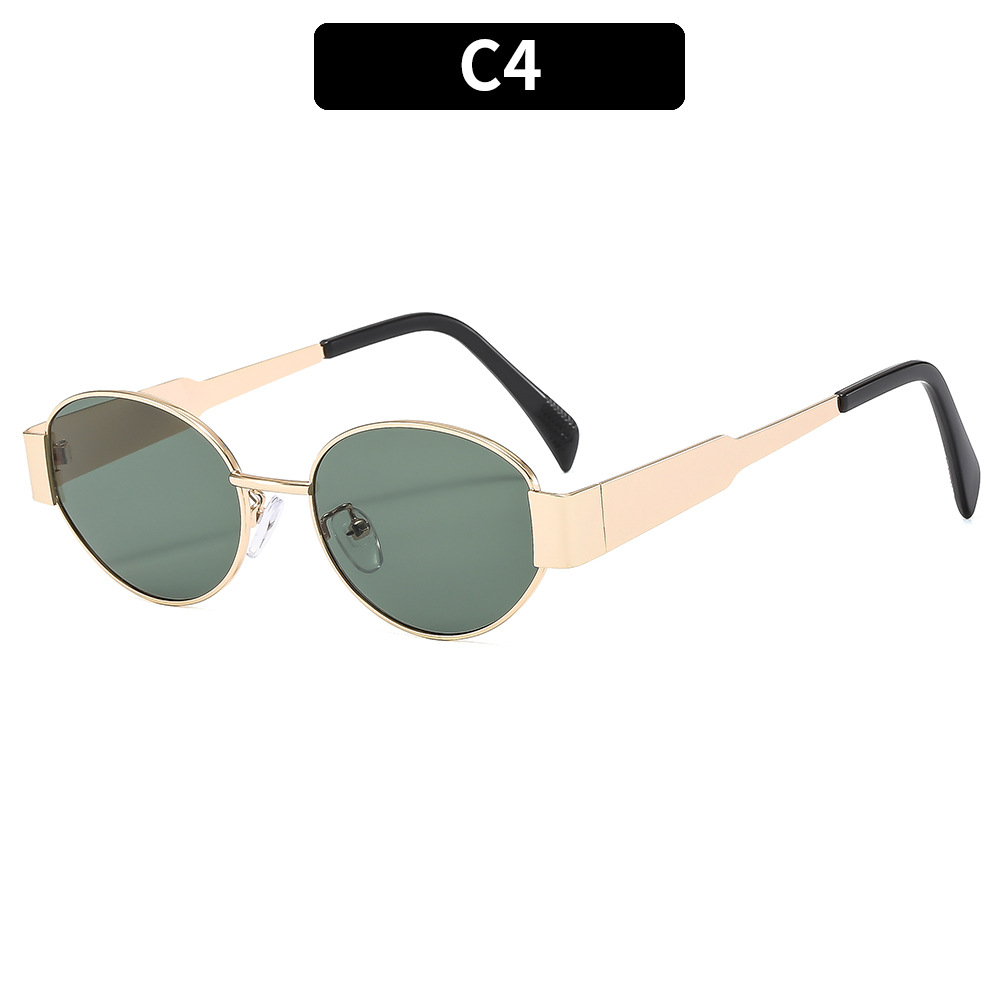 ★HANGLE EYEWEAR★ Cozy Oval Sunglasses Hopi Wholesale Metal Oval Sunglasses
