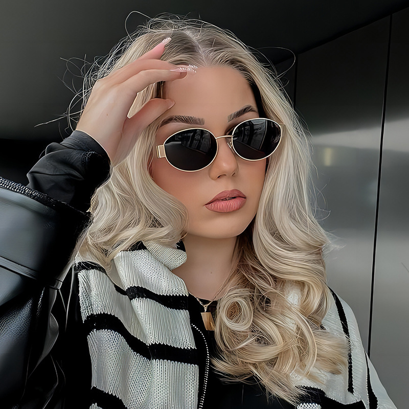 ★HANGLE EYEWEAR★ New Wave Sunglasses Beige iHPH7 Oversized Square Sunglasses for Women, Oversized