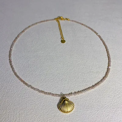 Women Elegant Natural Baroque Pearl Beaded Ball Chain Necklace